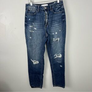 KanCan Beatrice Boyfriend Distressed Blue Jeans